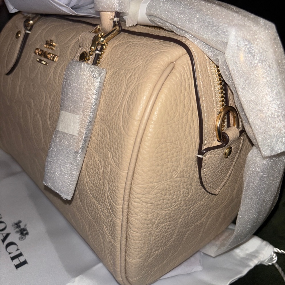 Brand New Coach Rowan Satchel Bag In Signature Leather - Picture 3 of 16